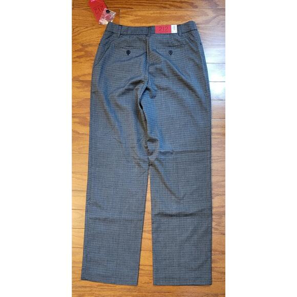 NWT 212 Collection Black Straight Leg Natural Fit Dress Pants Size 6 Avg - Picture 2 of 10